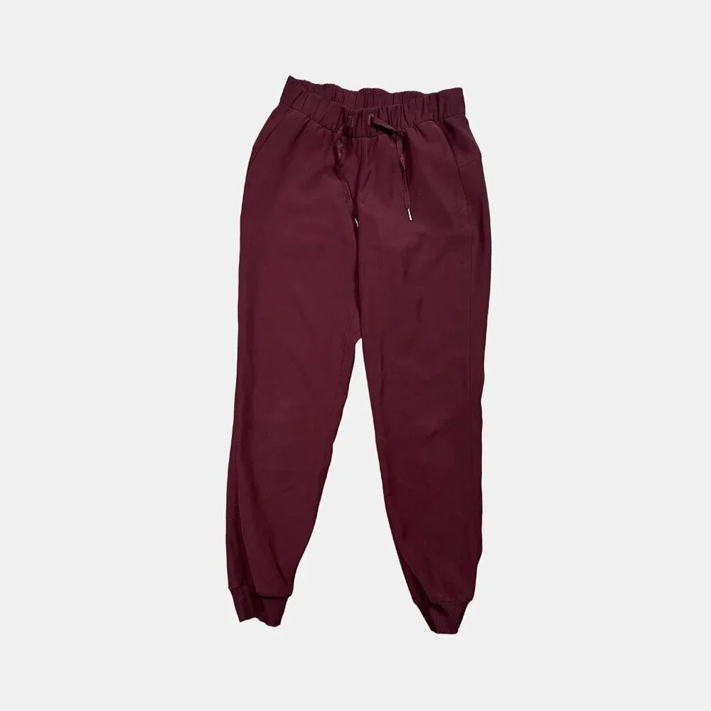 Lululemon Stretch High-Rise Jogger Full Length Red Merlot Maroon Women's 4